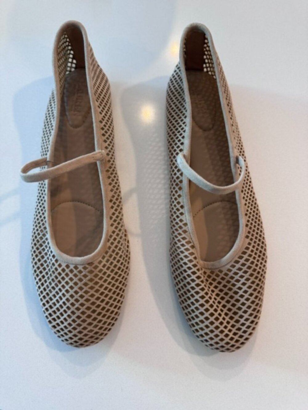 Lauren Ralph Lauren Jayna Suede Mary Jane Flats Tan Size 10